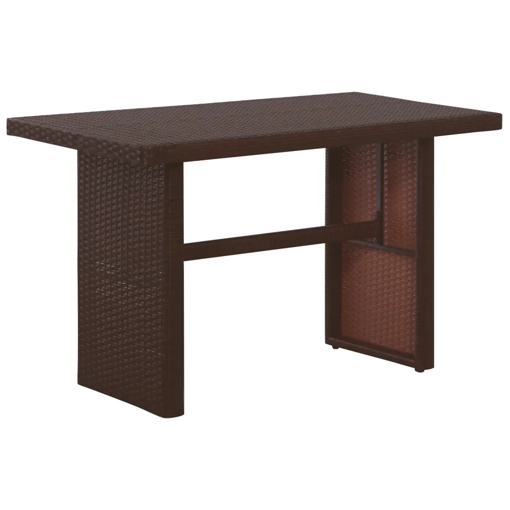 Set da Bistrot 3 pz con Cuscini in Polyrattan Marone 43914