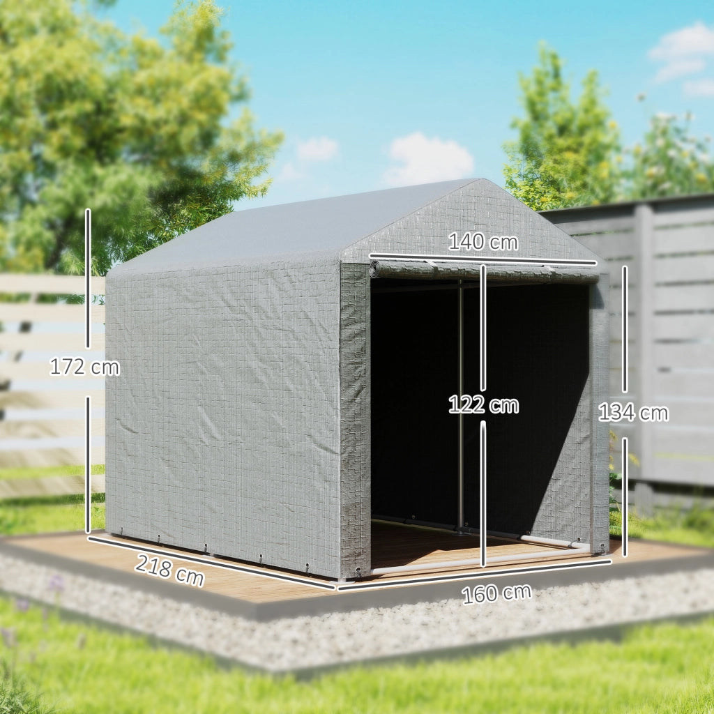 Tenda da giardino impermeabile ¨C zephmum ¨C 160x218x172 cm grigio chiaro