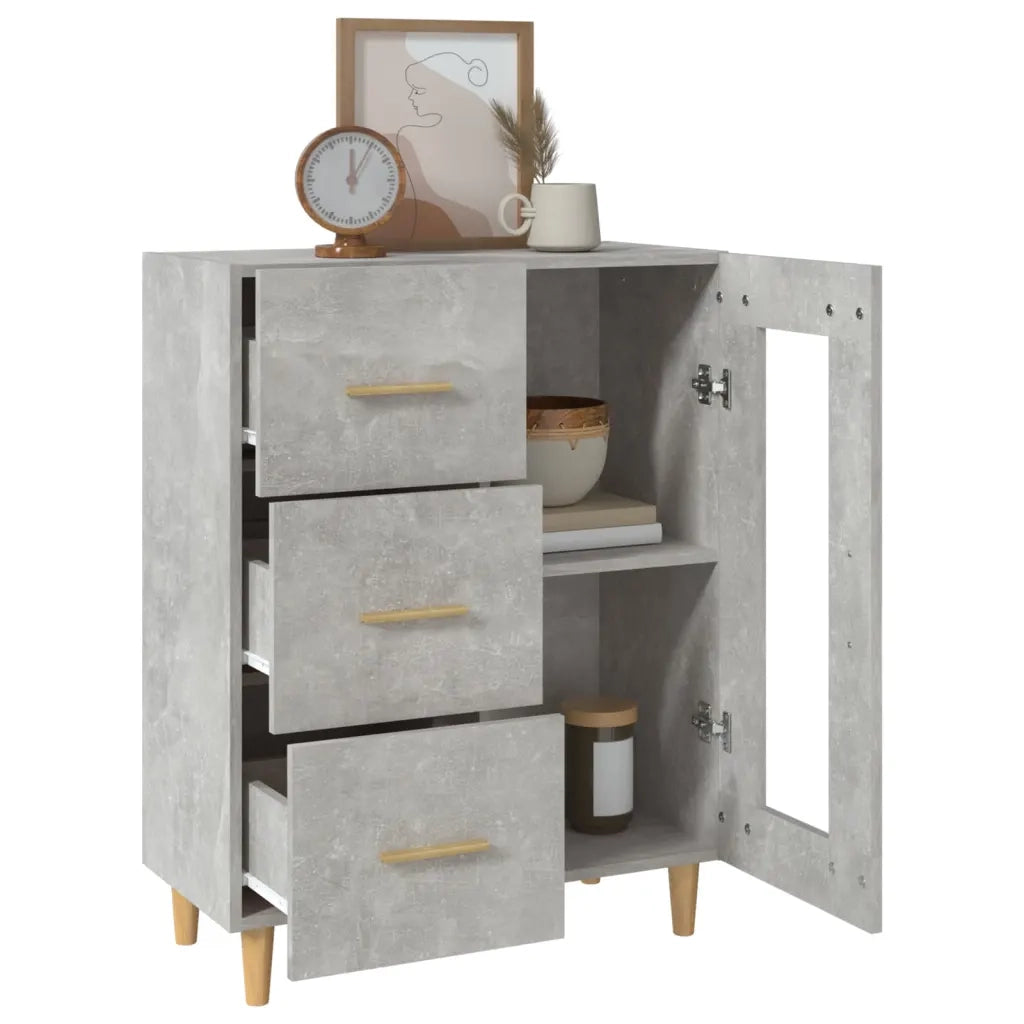 Credenza Grigio Cemento 69,5x34x90 cm in Legno Multistrato cod mxl 26822