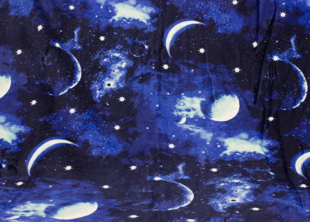 Plaid Con Retro Agnellato Disegno Planet Varie Misure - 160x210 cm - Planet