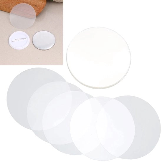 Etichette protettive in PVC trasparente - Coperture ronde per etichette - 100 pezzi - 75 mm