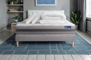 Pacchetto letto completo - Materasso 140x200cm + Box spring con doghe (kit) + 2 cuscini + Piumino - Actimemo Relax