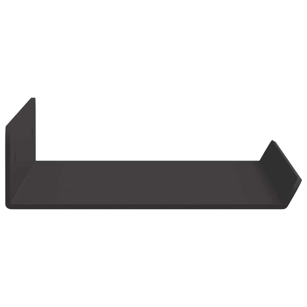Mensola sospesa 4 pcs Nero 30 x 9 x 2,5 cm Acciaio 8003937