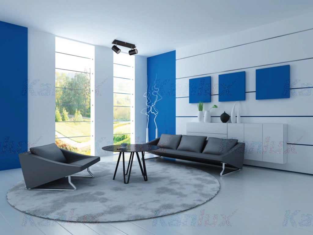 Spot parete/soffitto Kanlux Evalo nero/cromo 2xGU10 10W