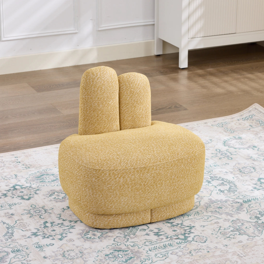 POUF A FORMA DI CONIGLIO Giallo in tessuto