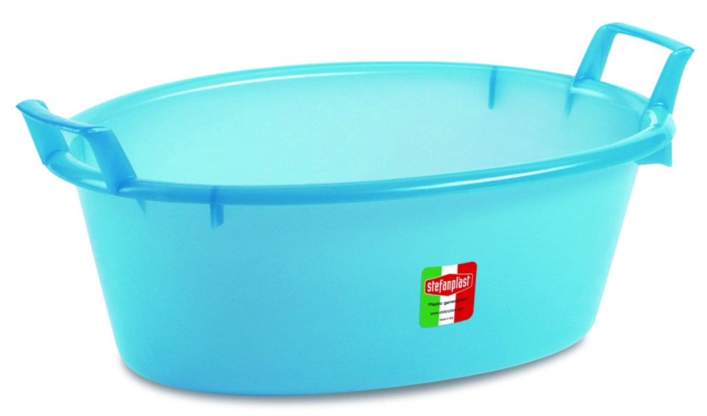 Stefanplast BACINELLA OVALE AZZURRA lt. 16 - Ø cm. 50x18 h