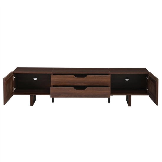 Cassa di Archiviazione - Legno di Nocciolo Scuro - 180x40x45 cm - Mobile per TV - Chiusura a Chiave