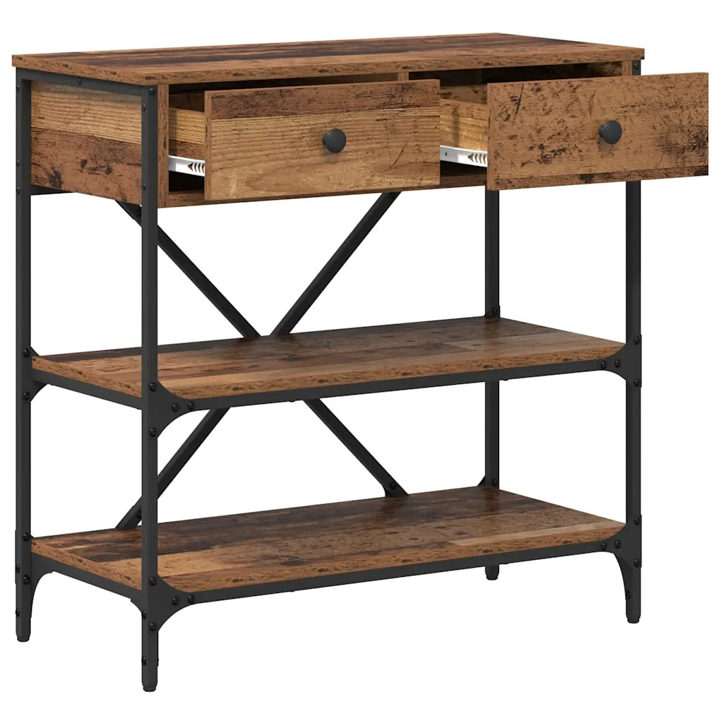 Tavolo consolle con cassetto Marrone 75 x 34,5 x 75 cm legno 871312