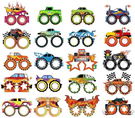 Specchi di Carta 20 pezzi - Occhiali da Festa - Occhiali da Party - Tema Hip-Hop - Fotografia di Viaggio - Leggero e Ecologico
