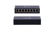 Switch da tavolo 8 porte Gigabit 10/100/1000 Mbps in metallo