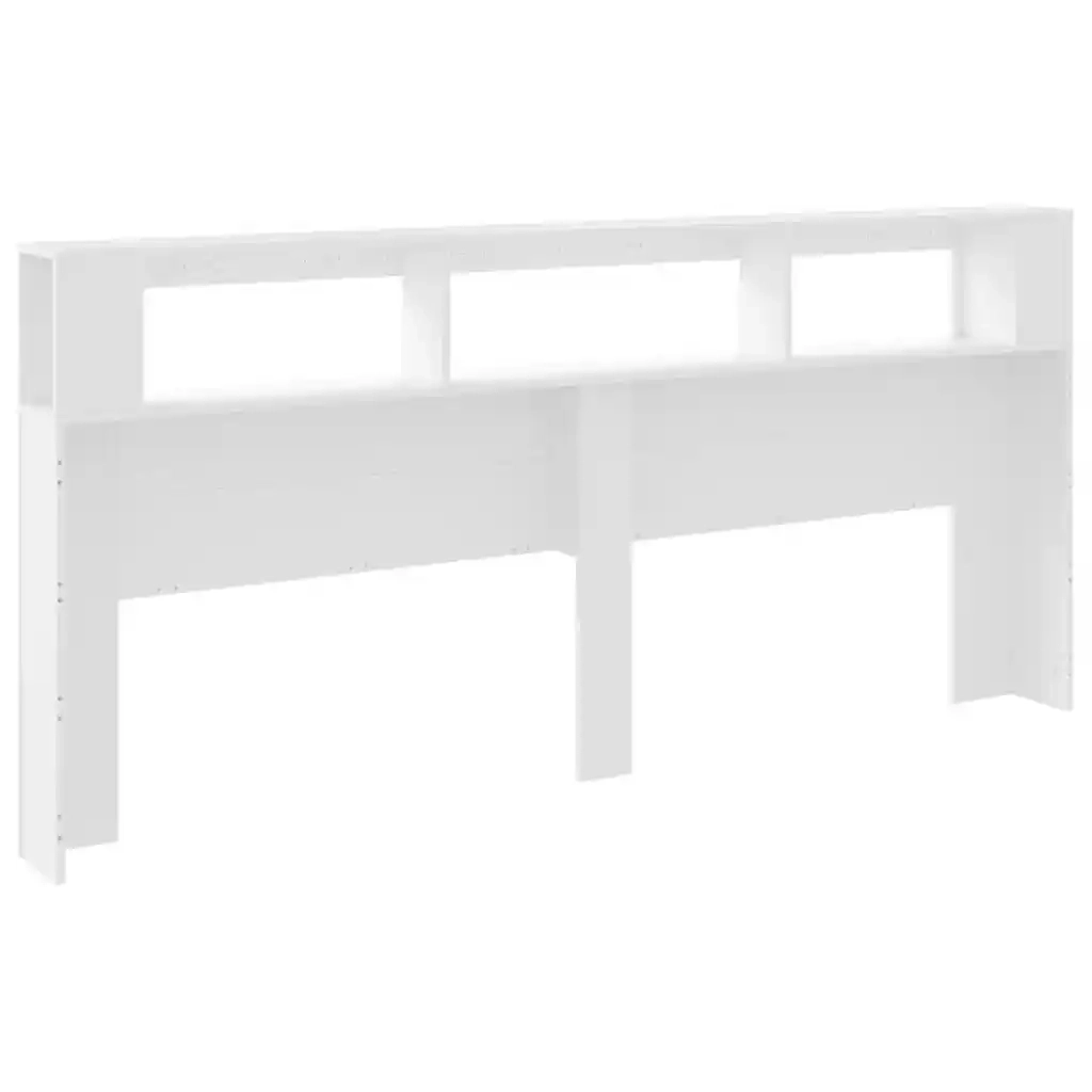 Testiera LED Bianca 220x18,5x103,5 cm Legno Multistrato 837372