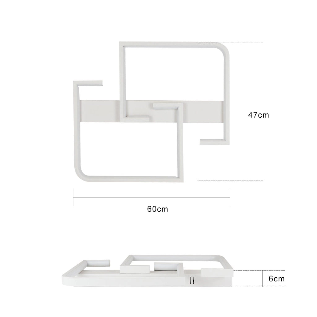 ZMH Lampada da soffitto a LED dimmerabile con telecomando - Illuminazione interna di design da 46 W