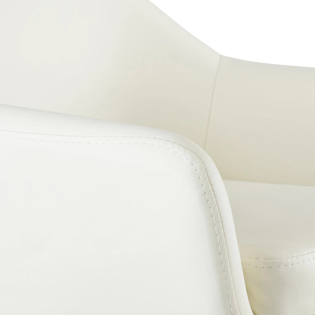 Sgabello Grant in pelle sintetica crema