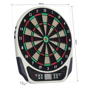 Bersaglio elettronico ULEVR con display LCD, 18 giochi e 159 varianti, 6 freccette incluse, nero