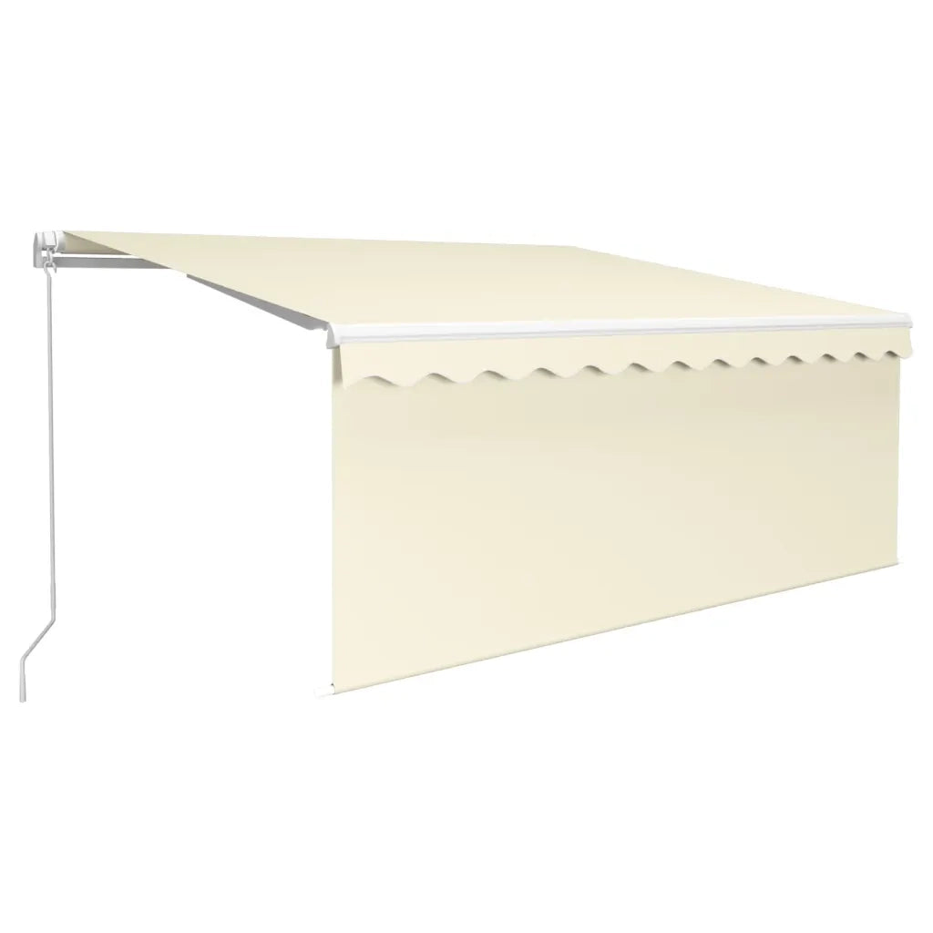 Tenda da Sole Retrattile Manuale con Parasole 3,5x2,5 m Crema 3069277