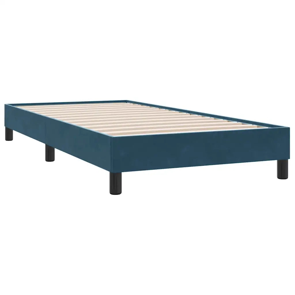 Giroletto a Molle con Materasso Blu Scuro 80x210 cm Velluto 3316477