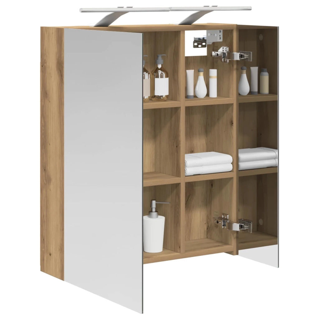 Mobiletto per specchio da bagno con porta Rovere Artigianale 889070