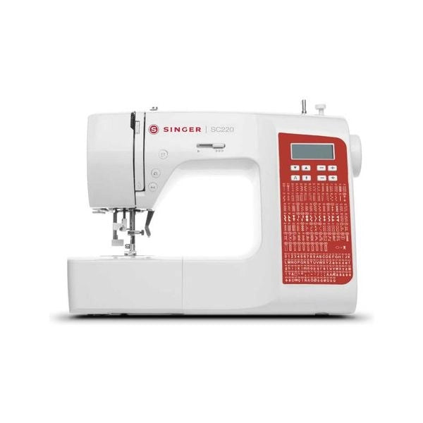 Macchina da cucire singer 230322101 sc220 rd bianco e rosso bianco e r