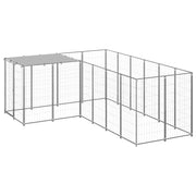 Gabbia per cani da esterno recinto per animali colore argento 4,84 m² acciaio codice 02_0000278