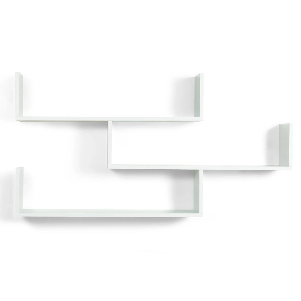 IDMarket - Scaffale a parete multiposizione LOU bianco