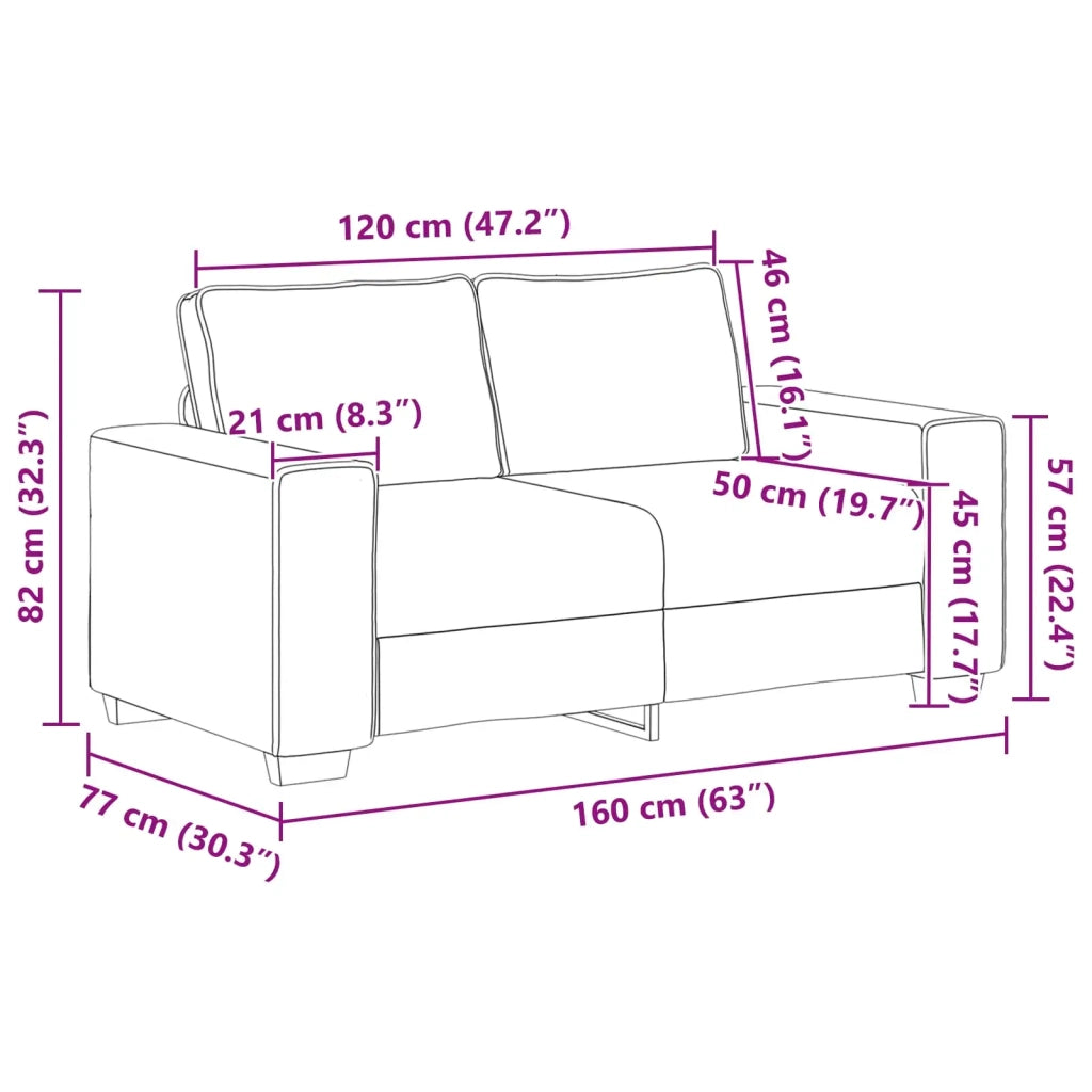 | Divano | con cuscino con cuscino Beige 160 x 77 x 82 cm Tela 4105165