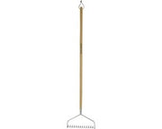 Hoeke per terra con manico lungo in acciaio inossidabile - ideale per tutti i pavimenti, manico in legno di noce (158 cm)