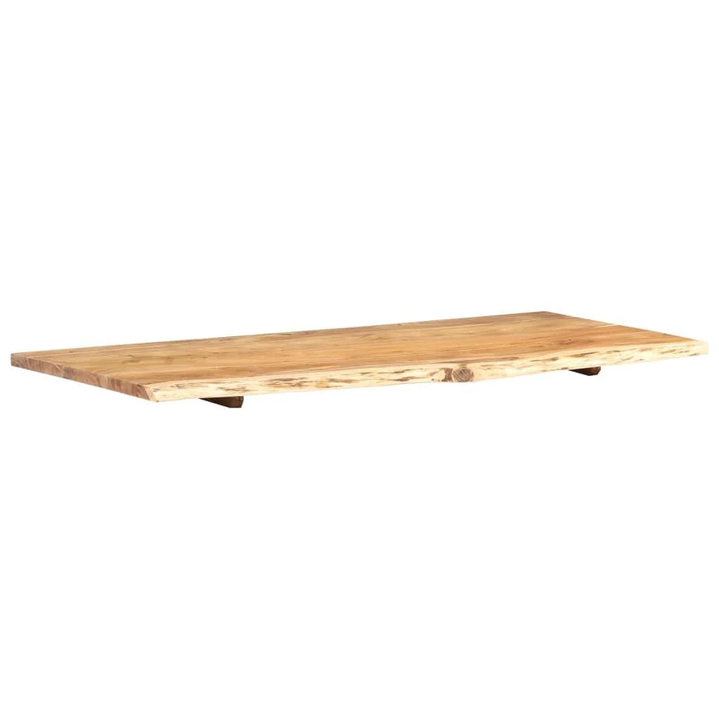 Piano lavabo in acacia mensola sospesa mensola per lavabo piano lavabo 118x55x2,5 cm 02_0003420