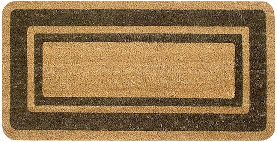 Zerbino Cocco Marrone Ingresso Porta 33x60 cm Elegante Robusto Antiscivolo Asciugapassi Esterno