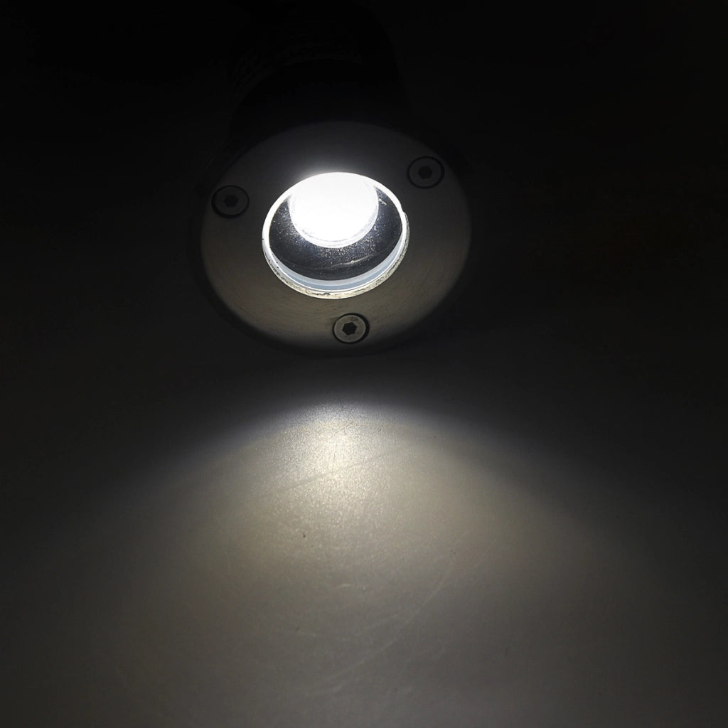 FARETTO LED SEGNAPASSO CALPESTABILE DA 1W LUCE NATURALE 4000K - IDEALE PER VIALI SENTIERI E AMBIENTI ESTERNI IP65