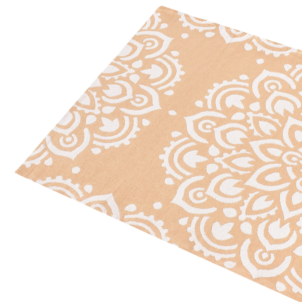 Tappeto Esterni beige Sintetico con Forme Geometriche 80 x 150 cm motivo geometrico moderno balcone patio