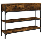 Tavolino Consolle | Tavolo d'Ingresso Rovere Fumo 100x25x75 cm Legno Multistrato