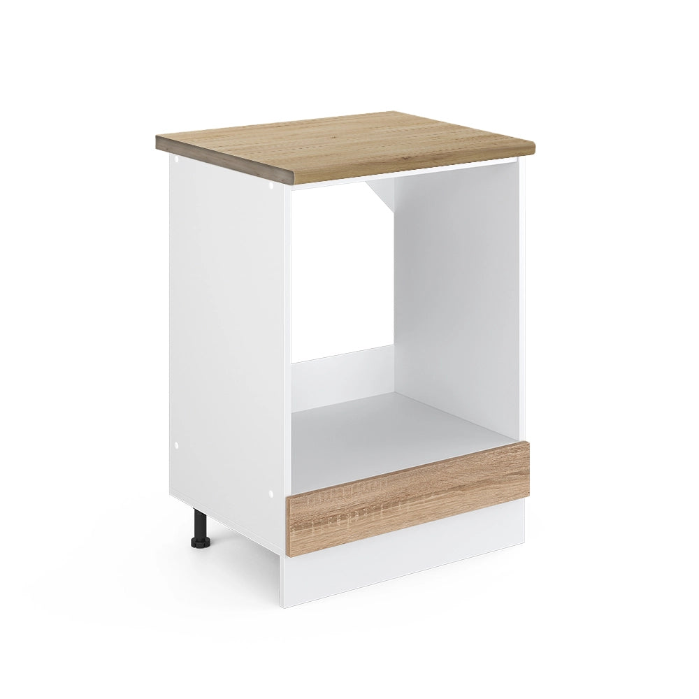Mobile per forno da incasso R-Line Sonoma/Bianco 60 cm, PL Rovere Vicco