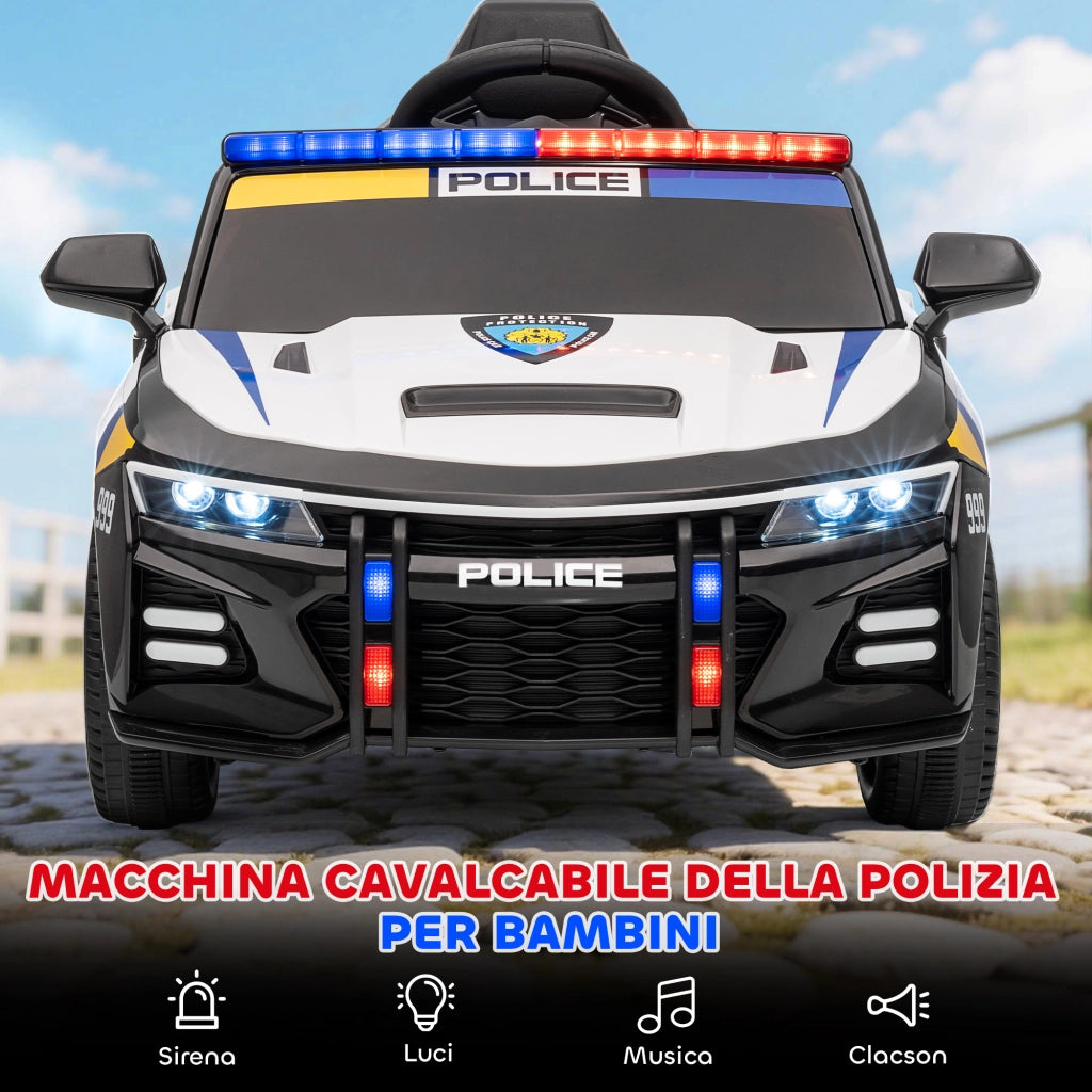 Casetta per Bambini Polizia Elettrica con Telecomando ¨C Zephmum ¨C 96x60x45 cm