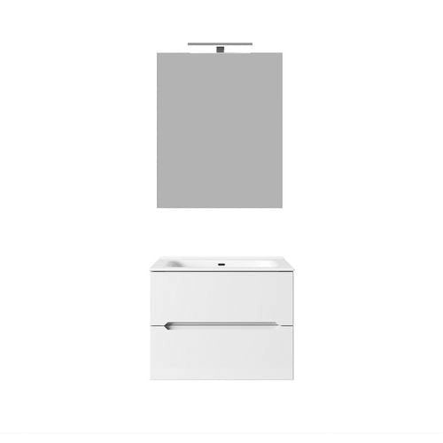Composizione mobile bagno sospeso con cassetti cm 70 mod. TALIA - Larice Bianco