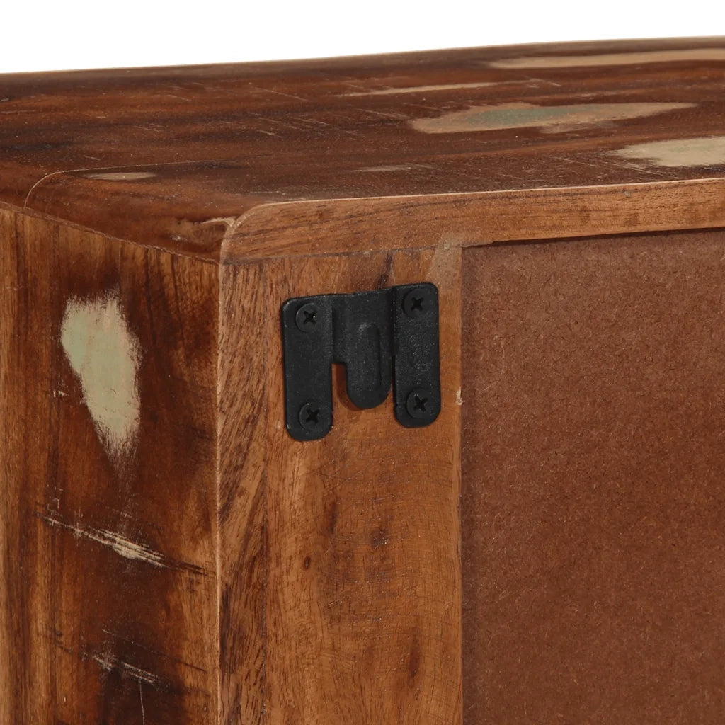 Mobile TV a Parete 100x32x25 cm in Legno Massello di Recupero