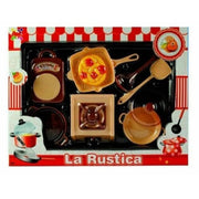 Trade Shop - La Rustica Fornello Con Accessori Per Cucinare Giocattolo Gioco Bambina -