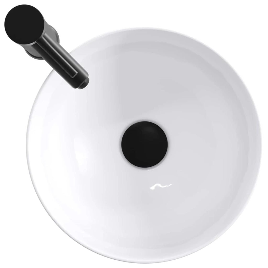 Lavabo da bagno Nero Opaco 32 x 32 x 13 cm Metallo 890243