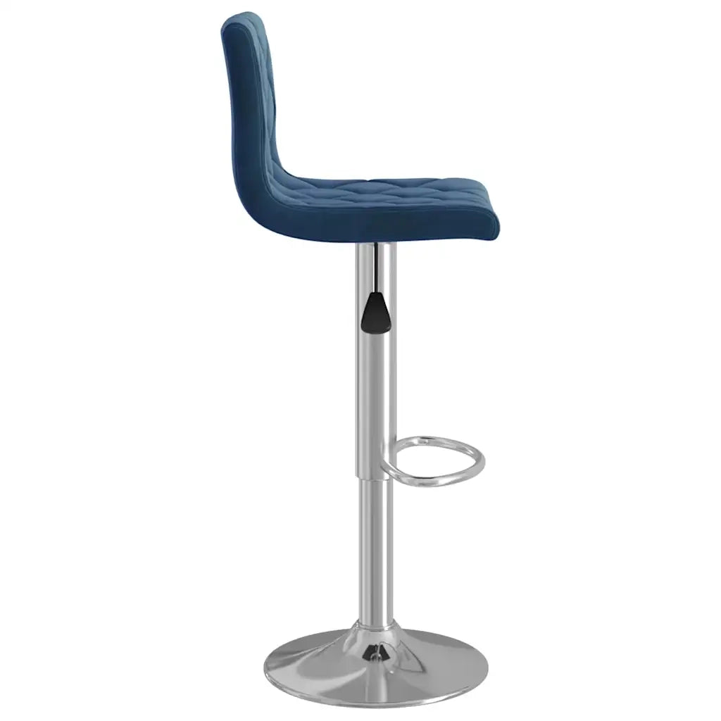 vidaXL Sgabelli da Bar 2 pz Blu in Velluto