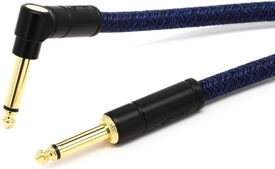 Cavo per chitarra 3m Jack Plug a croce colore blu - Cavo per strumenti da festival