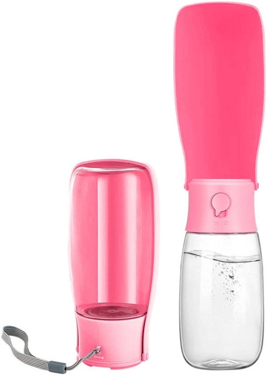 Bottiglia portatile per animali da 550 ml - Fonte di acqua pieghevole per cani - Ideale per attività all'aperto - Bottiglia portatile per animali BPA gratuita per gatti, conigli, cuccioli e altri animali