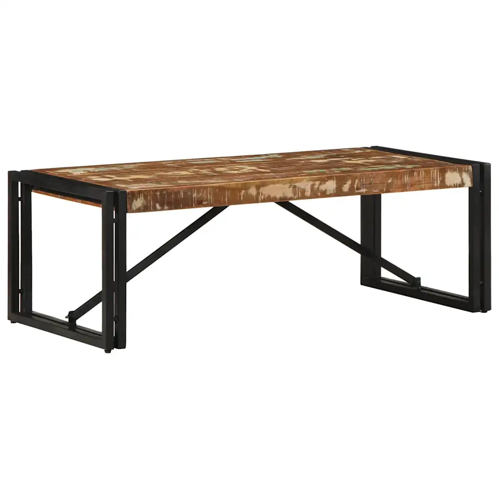 Tavolino Salotto Multicolore 100x50x35 cm Legno Recupero 4016674