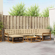 Set di divani da esterno con cuscino 19 pcs Naturale e Beige 3369644
