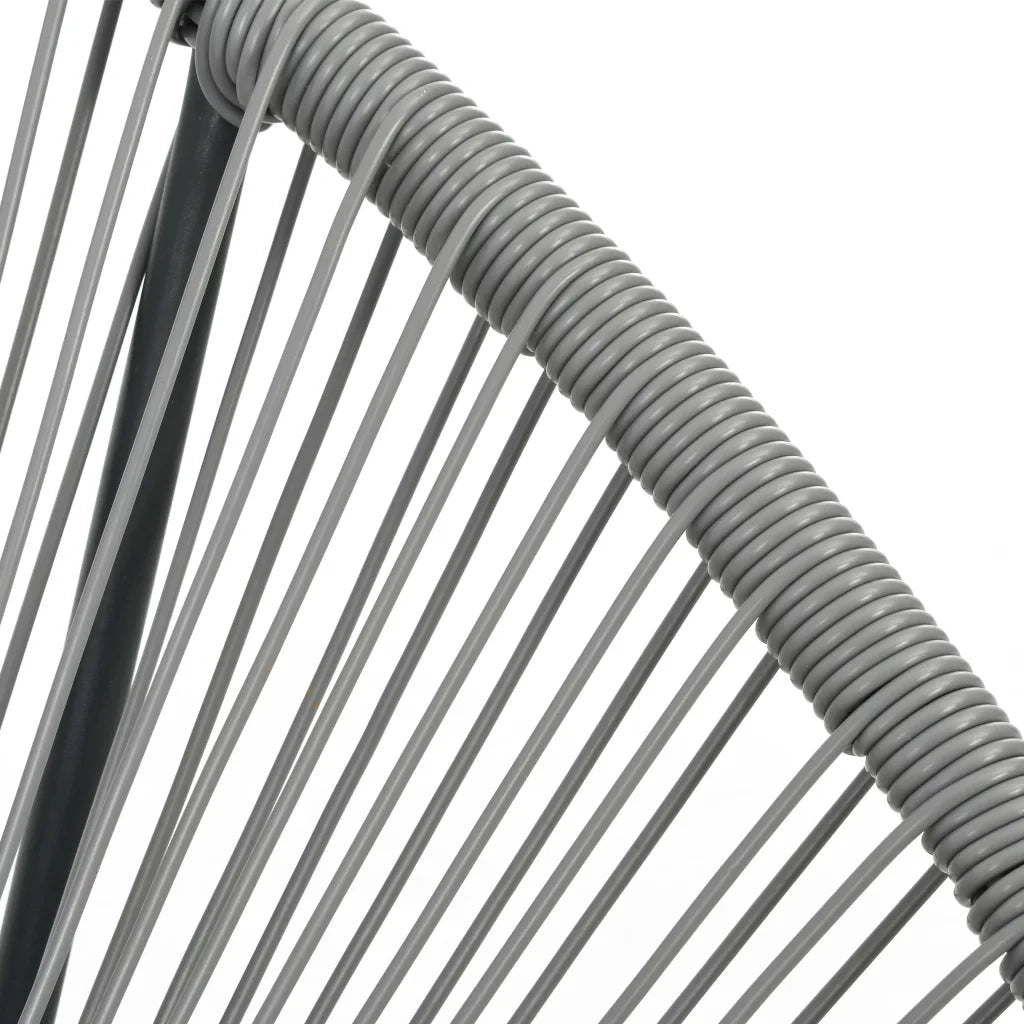 Sedia a Dondolo da Giardino Grigia in Polyrattan cod mxl 44407