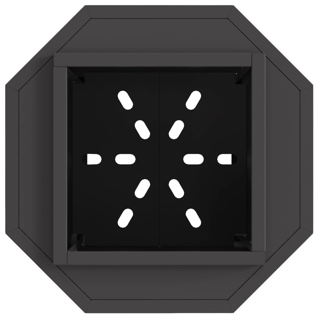 Focolare Senza Fumi Nero 38x38x51 cm in Acciaio di
