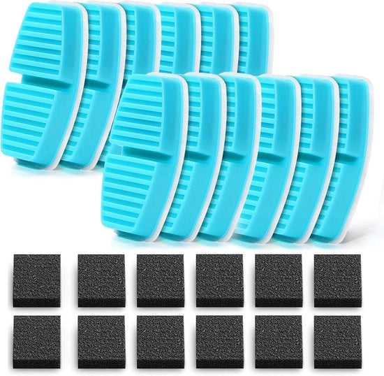 Filtro per fontana per gatti FOFNON 24: Filtro per fontana per gatti - Filtro per fontana per animali - 12 filtri + 12 filtri schiuma - Filtrazione quadrupla - Adatto per la fontana per gatti FOFNON senza fili