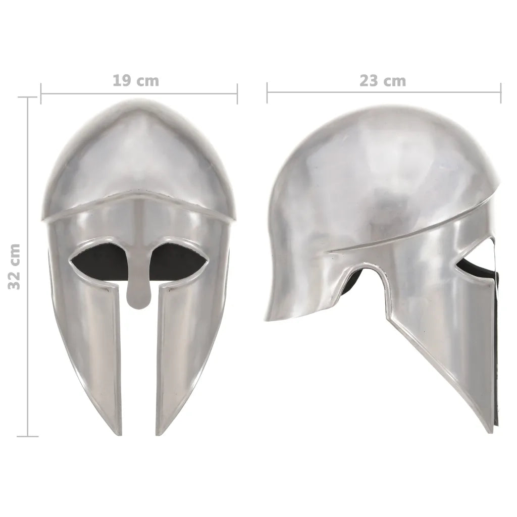 Elmo da Guerriero Greco Antico per LARP in Acciaio Argento CFW1067491