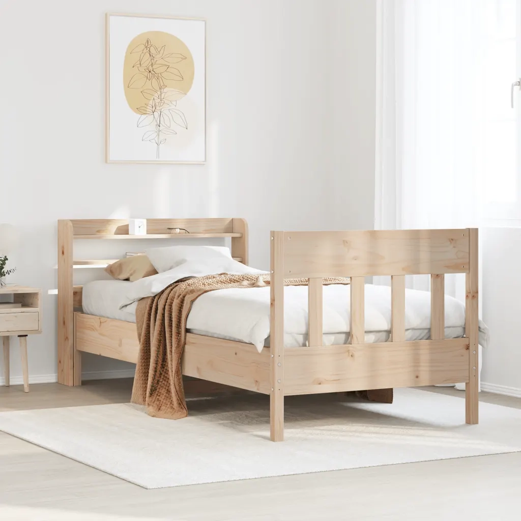 vidaXL Letto senza Materasso 90x200 cm in Legno Massello di Pino