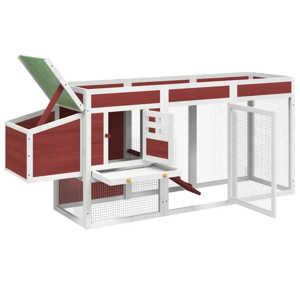 Pollaio Moka 204x50x84 cm in Legno Massello di Pino CFW9690710