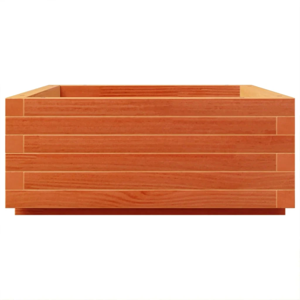 Fioriera rialzata per piante fiori patio giardino finitura a cera 90 x 60 x 26,5 cm legno di pino massiccio marrone 02_0038519
