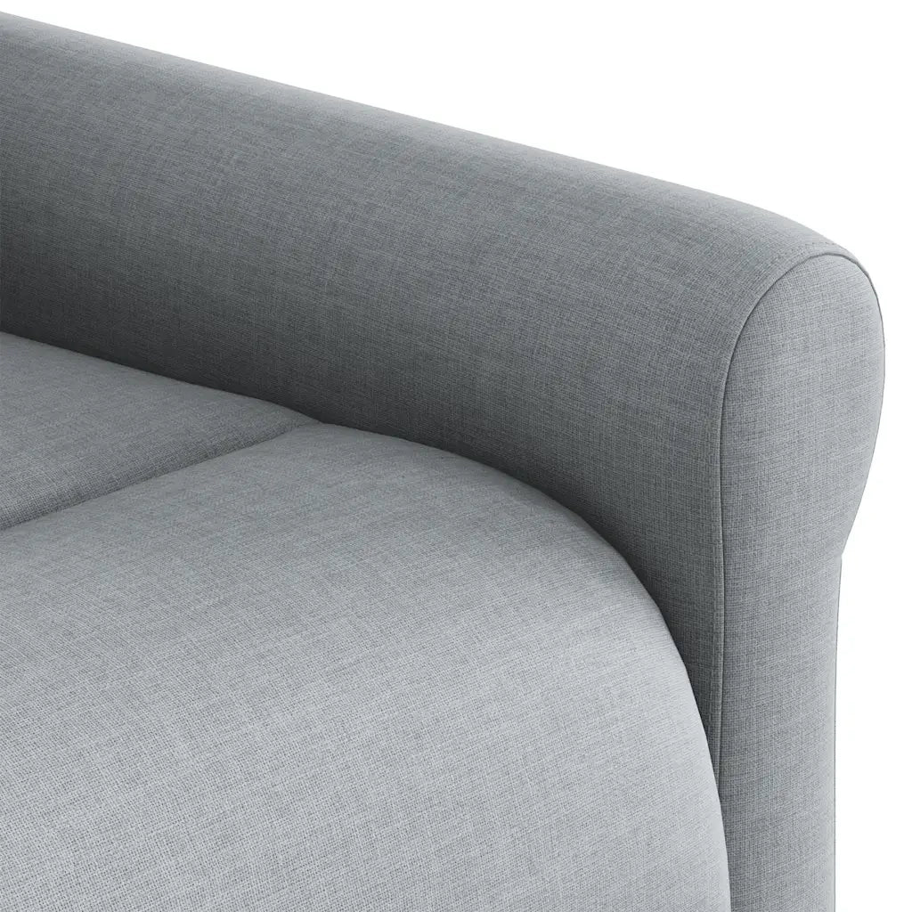 Divano Sedia-Poltrona Reclinabile in Tessuto Grigio Chiaro 396068